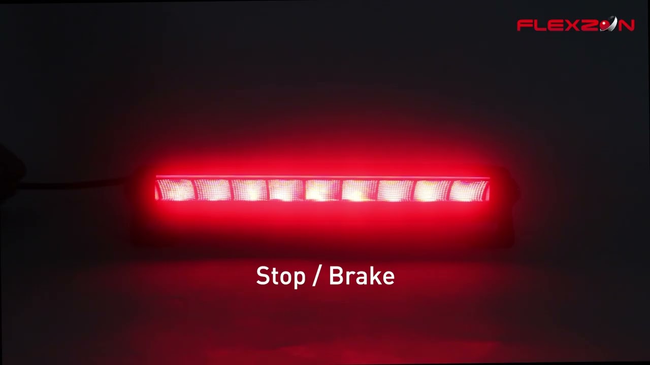 35см / 14" LED мултифункционален стоп с мигач, задна светлина и R65 аварийна сигнализация – 10V-80V, IP67/IP69K