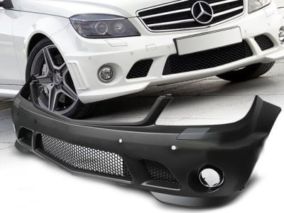 Предна броня за Mercedes C-class W204 (2007-2011) - AMG look - без халогени