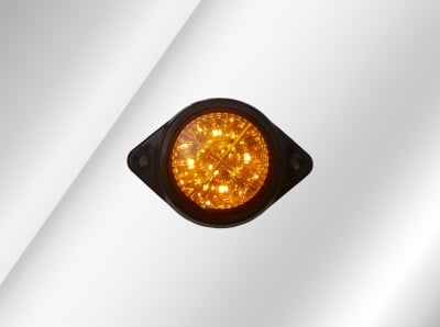 1 брой LED ЛЕД жълт оранжев кръгъл диоден габарит маркер токос 5 диода 24V за камион бус ван каравана платформа кемпер и др. 60 мм