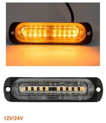 10 LED Аварийна Лампа За Пътна Помощ , Жълта Блиц Мигаща Светлина 12V 