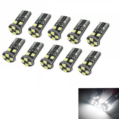 LED Лед Диодни Крушки За Габарит, Т10 W5W, 8 SMD, 12V - Цената за 1 бр.