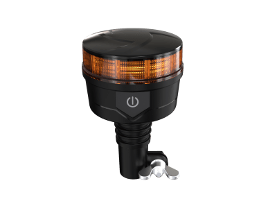 19W LED ЛЕД Аварийна Сигнална Лампа Маяк Буркан 30 Диода Оранжева Жълта 12V - 24V за монтаж на тръба