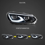 Тунинг led фарове за VW GOLF 6 (2008-2014) - черни