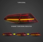 Диодни стопове за VW GOLF 7 (2014-2021) GTI / R look с бягащ мигач - червени