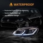 Тунинг led фарове за VW GOLF 7 (2014-2018) черни - Silver line
