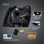 Диодни стопове за VW POLO (2009-2017) GTI / R look с бягащ мигач - червени