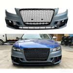 Предна броня за Audi A4 B8 (2008-2012) конверсия към Audi RS4 (2016-2019) -  без отвори за парктроник