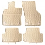 Гумени стелки за VW Golf VII / AUDI A3 (2012+) / SEAT LEON III (2013+) / VW Passat (2014+) / Skoda Octavia 3 (2013+) / Superb (2015+) - бежови