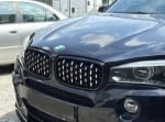 Решетки за BMW X5 F15 / X6 F16 (2013+) - Гланц - Diamond design - хром / черно