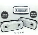 1 брой LED Лед Бял Светодиоден Габарит Маркер Токос с Вграден Рефлектор и Ефект Неон 12V - 24V