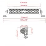 127 См Извит Мощен Led Бар 288w 96 Led 12v 24v Атв, Джип, 4х4, Offroad, Камион