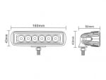 15.5 См 54W Мощен Лед Бар Led Халоген Лампа Прожектор с Мигач 12V 24V