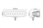 16 См 24W Мощен Лед Диоден Бар 8 Led Халоген Лампа Прожектор 12V 24V Комнириана Светлина (Flood & Spot)