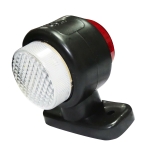 2 броя 12V LED ЛЕД Гумени Странични Рогчета Маркери - габаритни светлини за камион тир  ремарке - 85мм х 80мм бяло-червено