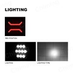 Led lampa cu halogen lumina rosu pentru camioane tractor, roll bar, ATV, jeep, utilaje agricole, 101 x 101 x 37 mm, 15W