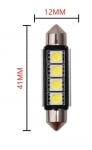 LED Лед Диодни Крушки, 2/3/4 SMD 5050 , 31мм, 36мм, 39мм, 41мм, 12V, Бяла Светлина, Canbus, Error Free, Bez Грешки