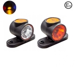 Комплект от 2 броя LED Лед Габарити Тип Рогче "HORPOL" Три Светлини Бял Жълт Червен Цвят,За Камион Ремарке ТИР Бус 12V/24V