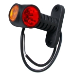 12см LED Лед Габарит, Рогче, 12V-24V, 3 SMD Диода, Тройна Функция, Червена, Бяла, Жълта Светлина, 3D Светлинен Ефект