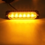 6 Led Аварийна Лампа, Жълта Блиц Светлина, Мигаща, 4 Броя с Контролер, 8 Режима На Работа, 12V