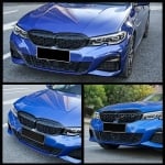 Бъбреци Решеткa за BMW 3-та Серия G20 Sedan 2019+, G21 Touring, G28 Sedan Diamond Style Черен Гланц