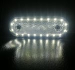 LED Диоден Габарит, Маркер, Токос Със Стойка, Бял, 20 Диода, 12V - 24V За Камион, Бус, Ван, Ремарке, Каравана, Платформа