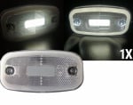 LED Бял Светодиоден Габарит Маркер Токос Неон Ефект, 122mm x 63mm , с Три Функции 12V-24V