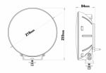 1 брой LED Диоден Халоген, Фар, с DRL, бяло-жълт, Ø 218 мм, 12V-24V, 120W,  За Джип, Камион, Трактор, Багер, Земеделски Машини и др.