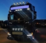 1 брой LED Диоден Халоген, Фар, с DRL, бяло-жълт, Ø 218 мм, 12V-24V, 120W,  За Джип, Камион, Трактор, Багер, Земеделски Машини и др.