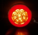 Комплект от 2 броя ЛЕД LED габарит за огледало ОБЕЦИ за камион 12-24V Scania Сканиа Volvo Волво MAN МАН DAF ДАФ Mercedes Мерцедес с ефект "Неон" Neon в оранжево-червено
