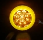 Комплект от 2 броя ЛЕД LED габарит за огледало ОБЕЦИ за камион 12-24V Scania Сканиа Volvo Волво MAN МАН DAF ДАФ Mercedes Мерцедес с ефект "Неон" Neon в оранжево-червено