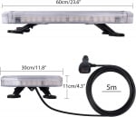 Мощна Аварийна Сигнална Лампа Лед Бар LED Блиц Маяк с Магнити Магнит 12-24V със 16 режима на работа Жълта За Пътна Помощ Платформа Снегорин Багер Бус Ван и др.