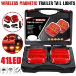 Комплект Безжични Диодни Лед Led Стопове Wireless С Магнит Неон Neon Ефект 12V-24V за Ремарке Каравана Платформа и др.