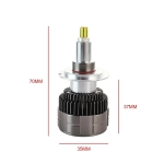 Комплект 3D CSP LED ЛЕД диодни крушки H11 H8 H9 Х11 Х8 Х9 12V 100W 20000lm за фарове Canbus без грешки 360° градуса