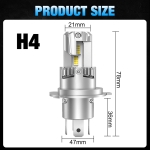 Комплект от 2 броя Умалени Мини Лед Led Диодни Крушки E4P H4 Х4 12V 50W 15000lm за Автомобил Мотоциклет Трактор Камион Бус и др.