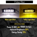 15,5 cm 7Д Диоден Прожектор Супер Мощен Халоген Led Bar Лед Бар 40w Комбиниранa Бяла и Жълта Светлина 12V - 24V За АТВ SUF Джип 4х Offroad Камион