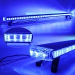 12V 24V Лед Led Диодна Мощна Синя Аварийна Сигнална Лампа Буркан 97.5 см 10 режина За Пътна Помощ Платформа Снегорин и др.