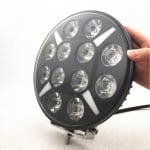 LED Диоден Халоген Фар Бял Оранжев Габарит Ø 218 мм 12V 24V 12 Диода за джип камион трактор багер земеделски машини и др.