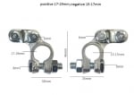 Комплект от 2 броя месингови клеми за акумулатор с покритие от калай