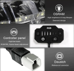 76 см Многорежимен Лед Диоден Бар Прожектор Къси/Дълги Светлини Комбинирана Combo - Flood и Spot Светлина серия IM RGB подсветка със 7 различни цвята 30800LM лумена 12-24V