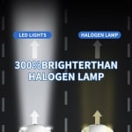 Комплект от 2 броя LED ЛЕД диодни крушки с лупа H4 Х4 12V - 24V 80W 12000LM за фарове Canbus без грешки 6000К-6500К къси/дълги