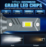Комплект от 2 броя Лед Led Диодни Крушки H7 Х7 12V 110W 30000lm За Фарове За VW GOLF Голф 6 7 MK6 MK7 JETTA MK6 TOURAN TIGUAN EOS MERCEDES SPRINTER VITO Can Bus без Грешки