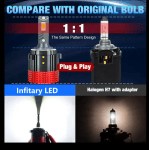 Комплект от 2 броя Лед Led Диодни Крушки H7 Х7 12V 110W 30000lm За Фарове За VW GOLF Голф 6 7 MK6 MK7 JETTA MK6 TOURAN TIGUAN EOS MERCEDES SPRINTER VITO Can Bus без Грешки