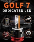 Комплект от 2 броя Лед Led Диодни Крушки H7 Х7 12V 110W 30000lm За Фарове За VW GOLF Голф 6 7 MK6 MK7 JETTA MK6 TOURAN TIGUAN EOS MERCEDES SPRINTER VITO Can Bus без Грешки