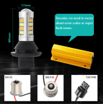 Комплект от 2броя LED диодни DRL дневни светлин с вграден мигач T20 100W 12V