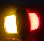Комплект от 2 броя ЛЕД LED Странични Габарити Габаритни Светлини Тип Рогче с Неон Ефект за Камион Ремарке Тир Бус Ван Каравана и др. 12-24V оранжево-червено
