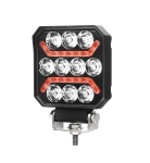Led lampa cu halogen lumina rosu pentru camioane tractor, roll bar, ATV, jeep, utilaje agricole, 101 x 101 x 37 mm, 15W