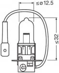 1 Брой Халогенна крушка за фар Osram H3 Standard, 12V, 55W