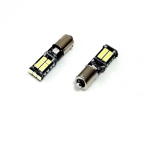 Комплект от 2 броя LED Лед Диодни Крушки За Габарит H6W BAX9S 15 SMD Canbus 12V Бяла Светлина Canbus без грешки Photon