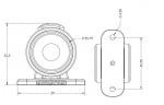 Комплект от 2 броя LED ЛЕД светодиодни габарити, токоси, рогче 24V с три светлини бяла,жълта,червена Неон Ефект за ремаркета, платформи, камиони и др.