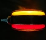 1 брой ЛЕД LED габарит за огледало ОБЕЦИ за камион 12-24V Scania Сканиа Volvo Волво MAN МАН DAF ДАФ Mercedes Мерцедес с ефект "Неон" Neon в оранжево-червено